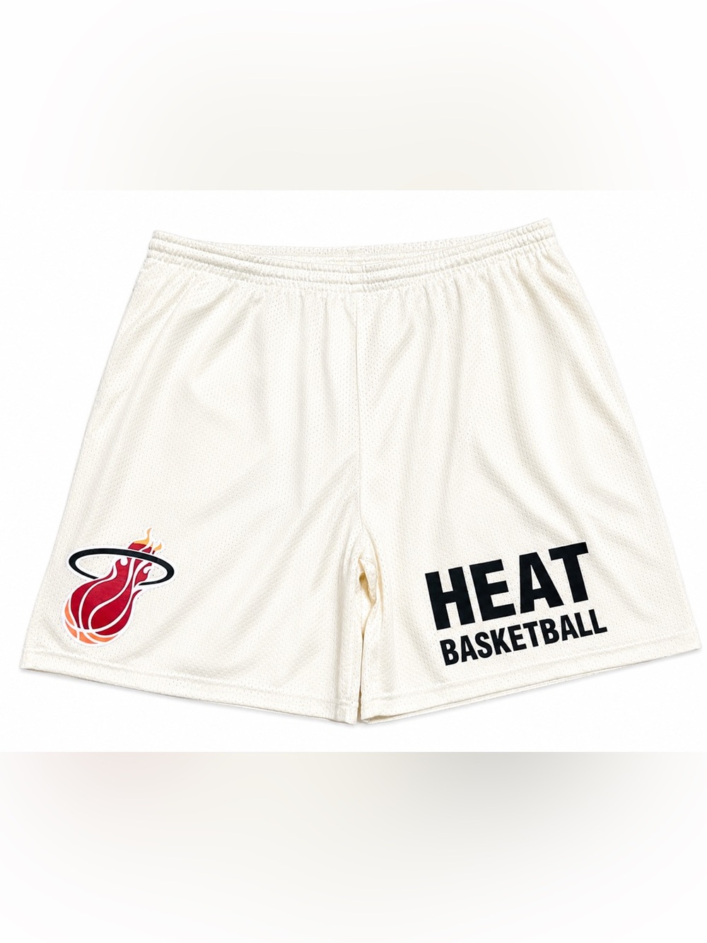 Mitchell & Ness Miami Heat NBA Gameday Mesh 7”cream Shorts 3X